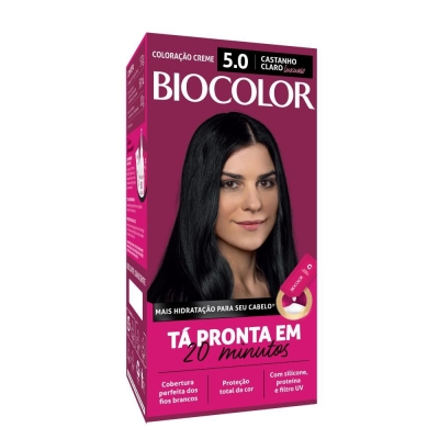 Tintura biocolor 5.0 mini castanho claro luxuoso lux