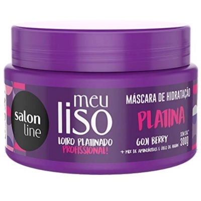 Mascara salon line 300g meu liso matizador platinado