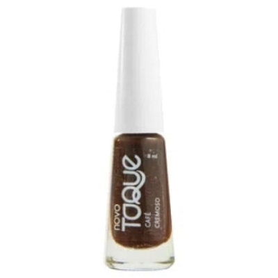 Esmalte novo toque 8ml cremoso cafe , novo toque cafe cremoso 9ml