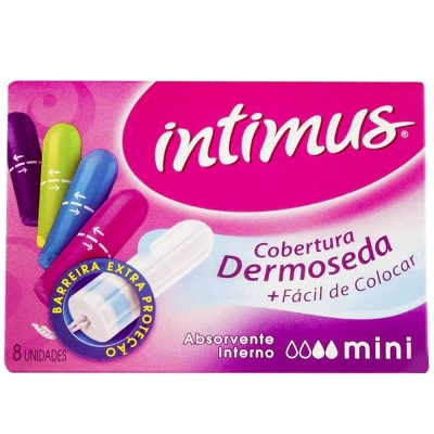 Absorvente interno intimus mini c/8, mini