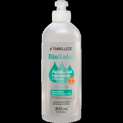 Álcool Gel Higienizante com Aloe Vera 300ml Biosalut