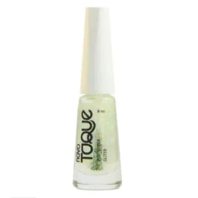 Esmalte novo toque 8ml glitter purpurina , novo toque purpurina gliter