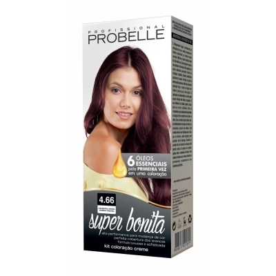 Kit coloracao super bonita 4.66 castanho med. violeta intenso