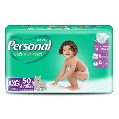 Fralda descartavel personal hiper xxg c/50