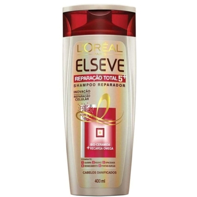 Shampoo elseve 400ml reparaçao total 5+, cabelos danificados