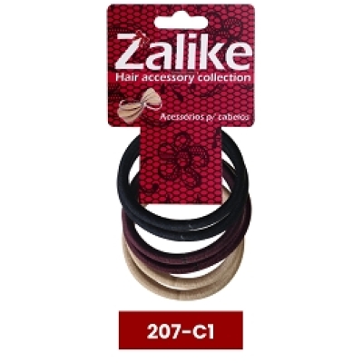 Elastico p/ cabelo zalike c/6 basicas, cores basicas