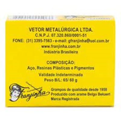 Grampo franjinha castanho n5, c/100