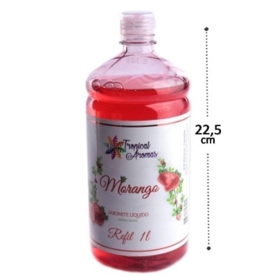 Sabonete liquido tropical aromas 1l morango