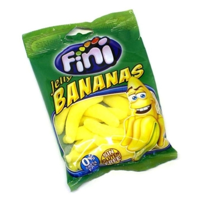 Bala fini gelatina 100g bananas