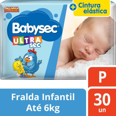 Fralda Descartável Babysec Galinha Pintadinha Jumbo P C/30