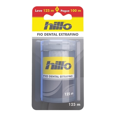 Fio dental hillo extra fino 125m, extra fino 125m
