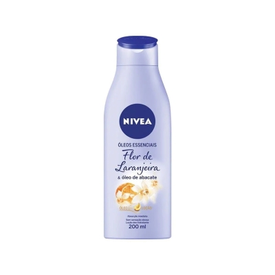  Loção para corpo Nivea Óleos Essenciais Flor de Laranjeira e Óleo de Abacate en tubo 200mL flor de laranjeira