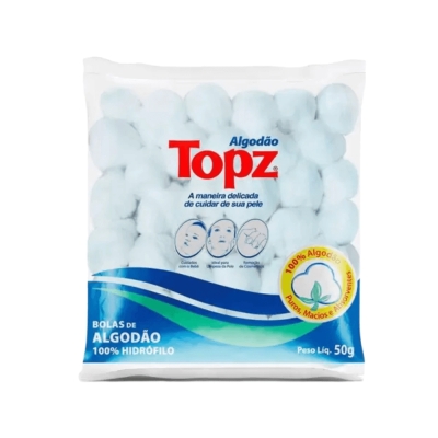 Algodao topz 50g bolas hidrofilo