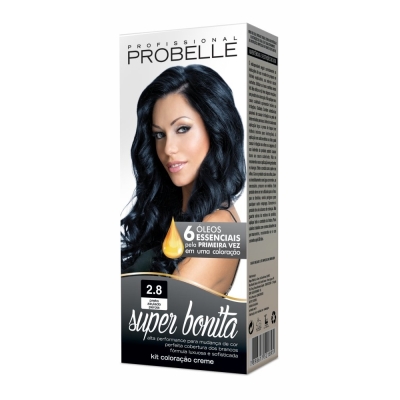 Kit coloracao super bonita 2.8 preto azul perolado