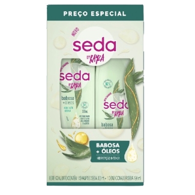  Kit Shampoo & Condicionador Babosa + Óleos Seda By Rayza