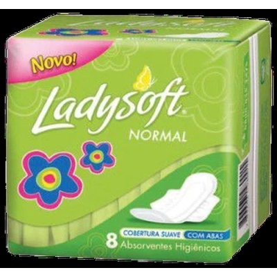 Absorvente Ladysoft Cobertura Suave 8un C/Abas