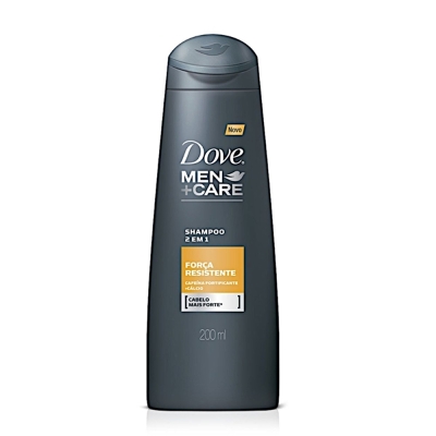 Shampoo dove 200ml men+care 2 em 1 forca resistente, 2 em 1 forca resistente