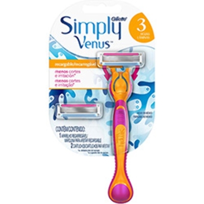 Aparelho barbear gillette simply venus suave
