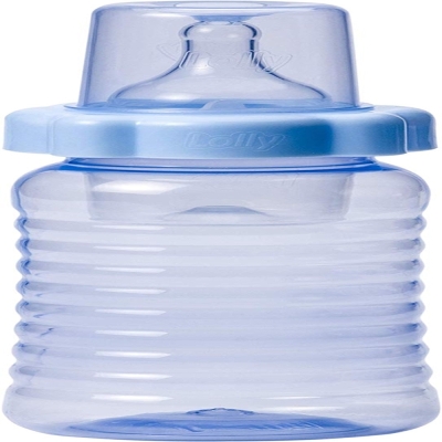 Mamadeira big clean lolly 340ml azul, silicone