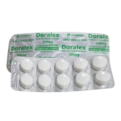 Doralex (dipirona monoidratada) 500g c/10, 500 mg com ct bl al plas inc x 200 