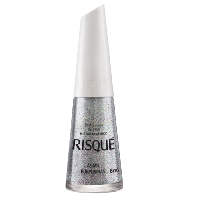 Esmalte risque glitter mil purpurinas