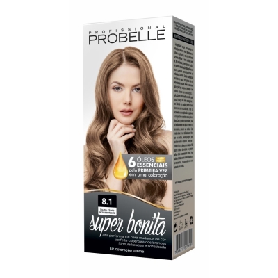 Kit coloracao super bonita 8.1 louro claro acinzentado