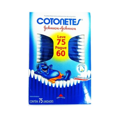 Cotonetes jonhsonjohnson 75unid., 75 unidade