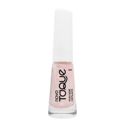 Esmalte novo toque 8ml cremoso rosa bebe , novo toque rosa bebe cremoso 9ml
