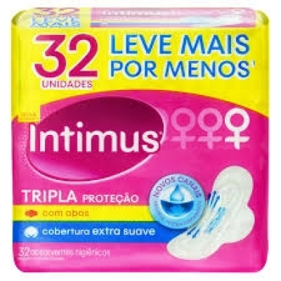 Absorvente intimus gel c/ abas suave 32 unid
