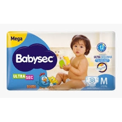 Fralda Descartável BabySec Galinha Pintadinha Mega M c/38