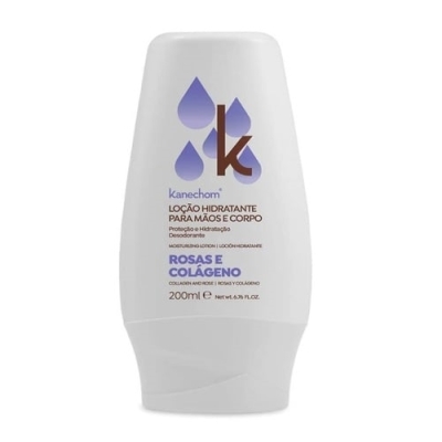 Locao hidratante kanechom 200ml rosas e colageno 