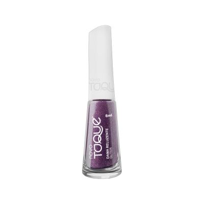 Esmalte novo toque 8ml gliter dama reluzente