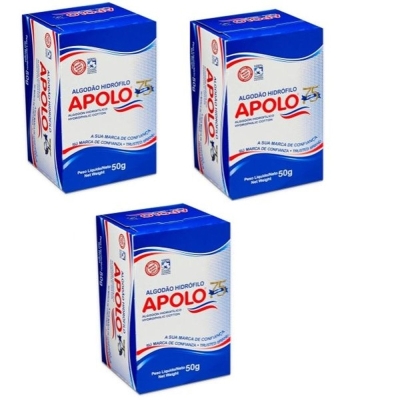 Algodao apolo 50g hidrofilo, hidrofilo 