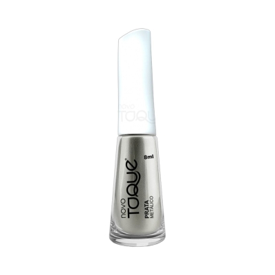Esmalte novo toque 8ml prata metalico, novo toque prata metalico