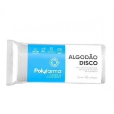 Algodao disco polyfarma c/ 50 tradicional 