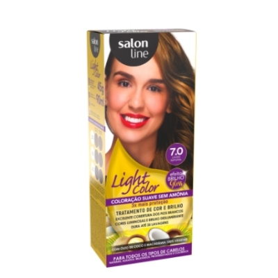 Tintura salon line light color 7.0 louro natural, louro natural