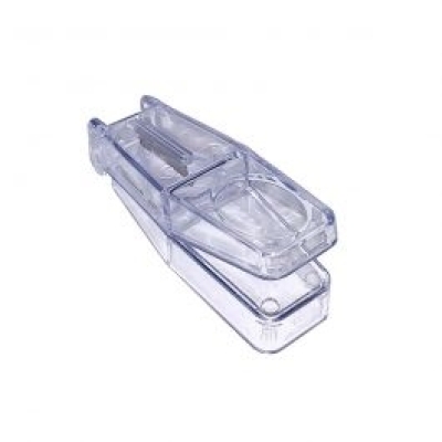 Cortador De Comprimidos Pequeno Portátil Cor Transparente
