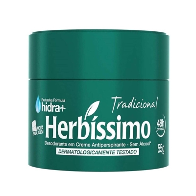 Desodorante herbissimo creme 55g tradicional, tradicional