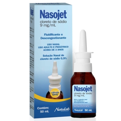 Nasojet 50ml, cloreto de sodio 9mg/ml