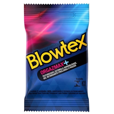 Preservativo blowtex c/3 orgaz max , orgaz maz