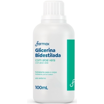 Glicerina bi destilada farmax 100ml c/aloe vera