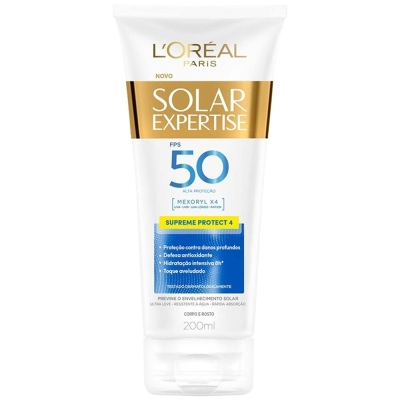 Protetor solar loreal 200ml fps50 exaropeertise, supreme protect 4 fps 50