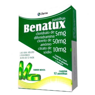 Benatux pastilhas c/12 menta, menta