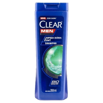  Shampoo Anticaspa Limpeza Diária 2 em 1 Clear 200ml
