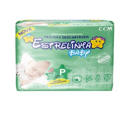 Fralda descartavel estrelinha hiper c/100 p