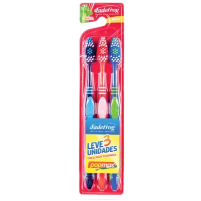 Escova dental jadefrog popmax macia c-3, macia ref. 033