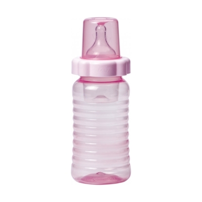 Mamadeira big clean lolly 340ml rosa, silicone rosa