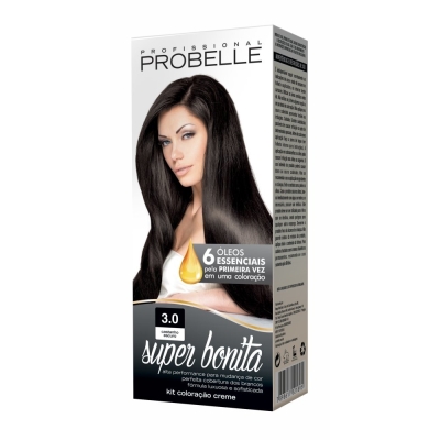 Kit coloracao super bonita 3.0 castanho escuro