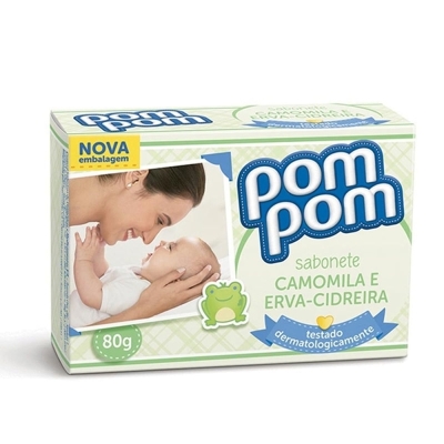 Sabonete pomada pom 80g camomila/erva cidreira, camomila/erva cidreira