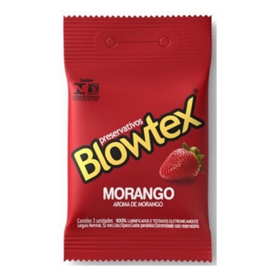 Preservativo blowtex c/3 morango, arom. morango
